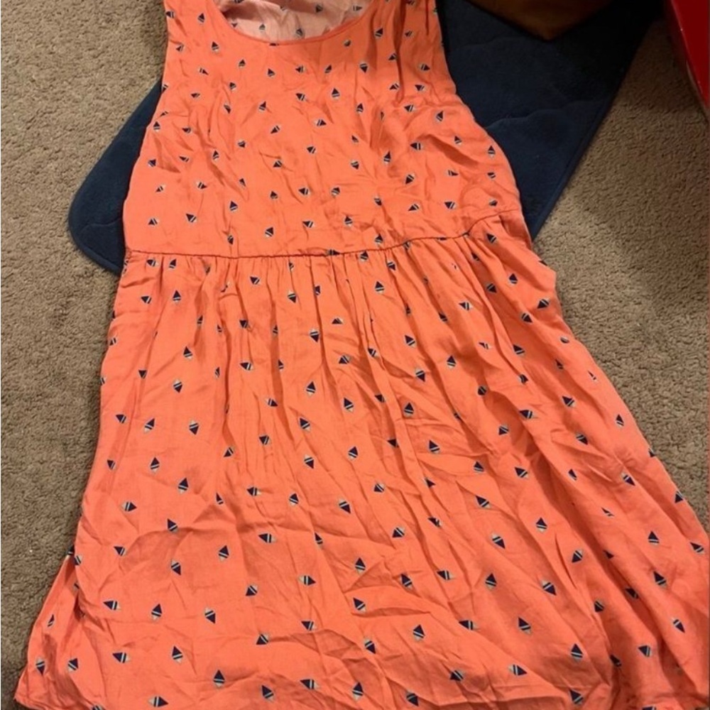Freebird Orange Women’s Dress with Sailboat Pattern, size M - Picture 2 of 6